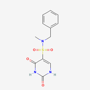 molecular formula C12H13N3O4S B11292684 N-benzyl-2-hydroxy-N-methyl-6-oxo-1,6-dihydropyrimidine-5-sulfonamide 