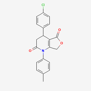 4-(4-chlorophenyl)-1-(4-methylphenyl)-4,7-dihydrofuro[3,4-b]pyridine-2,5(1H,3H)-dione