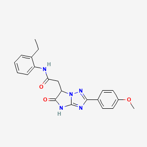 N-(2-ethylphenyl)-2-[2-(4-methoxyphenyl)-5-oxo-5,6-dihydro-4H-imidazo[1,2-b][1,2,4]triazol-6-yl]acetamide