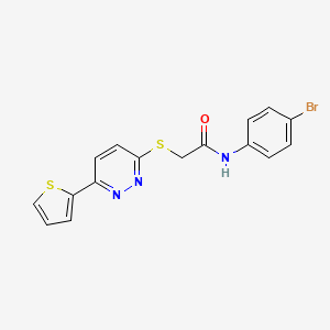 N-(4-Bromophenyl)-2-{[6-(thiophen-2-YL)pyridazin-3-YL]sulfanyl}acetamide