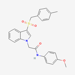 N-(4-methoxyphenyl)-2-(3-((4-methylbenzyl)sulfonyl)-1H-indol-1-yl)acetamide