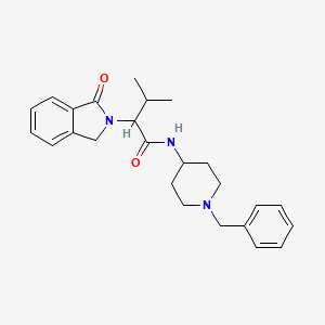 molecular formula C25H31N3O2 B11292736 N-(1-benzylpiperidin-4-yl)-3-methyl-2-(1-oxo-1,3-dihydro-2H-isoindol-2-yl)butanamide 