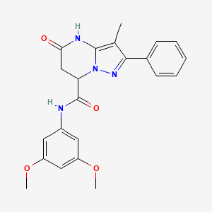 N-(3,5-dimethoxyphenyl)-5-hydroxy-3-methyl-2-phenyl-6,7-dihydropyrazolo[1,5-a]pyrimidine-7-carboxamide