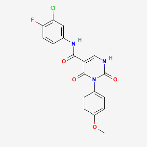 N-(3-chloro-4-fluorophenyl)-3-(4-methoxyphenyl)-2,4-dioxo-1,2,3,4-tetrahydropyrimidine-5-carboxamide