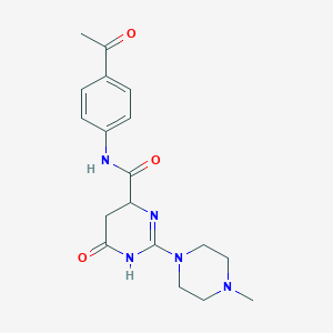 N-(4-acetylphenyl)-2-(4-methylpiperazin-1-yl)-6-oxo-3,4,5,6-tetrahydropyrimidine-4-carboxamide