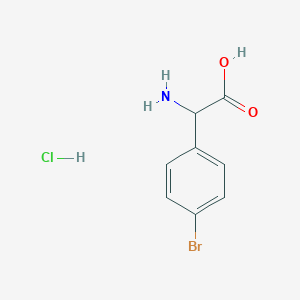 molecular formula C8H9BrClNO2 B112928 2-Amino-2-(4-bromophenyl)acetic acid hydrochloride CAS No. 709665-71-4