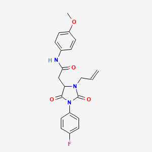 2-[1-(4-fluorophenyl)-2,5-dioxo-3-(prop-2-en-1-yl)imidazolidin-4-yl]-N-(4-methoxyphenyl)acetamide