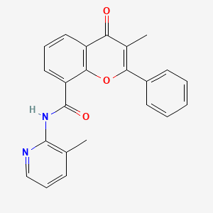 3-methyl-N-(3-methylpyridin-2-yl)-4-oxo-2-phenyl-4H-chromene-8-carboxamide