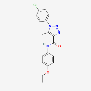 molecular formula C18H17ClN4O2 B11292865 1-(4-chlorophenyl)-N-(4-ethoxyphenyl)-5-methyl-1H-1,2,3-triazole-4-carboxamide 