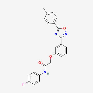 N-(4-fluorophenyl)-2-{3-[5-(4-methylphenyl)-1,2,4-oxadiazol-3-yl]phenoxy}acetamide