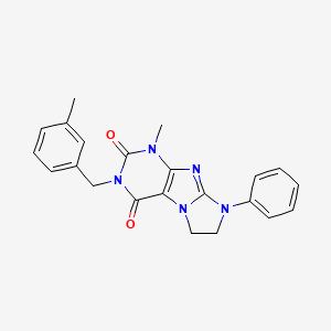 4-Methyl-2-[(3-methylphenyl)methyl]-6-phenyl-7,8-dihydropurino[7,8-a]imidazole-1,3-dione