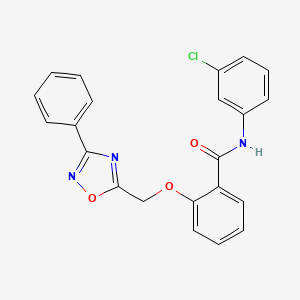 N-(3-chlorophenyl)-2-[(3-phenyl-1,2,4-oxadiazol-5-yl)methoxy]benzamide