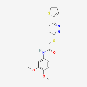 N-(3,4-Dimethoxyphenyl)-2-{[6-(thiophen-2-YL)pyridazin-3-YL]sulfanyl}acetamide