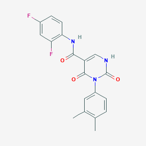 N-(2,4-difluorophenyl)-3-(3,4-dimethylphenyl)-2,4-dioxo-1,2,3,4-tetrahydropyrimidine-5-carboxamide