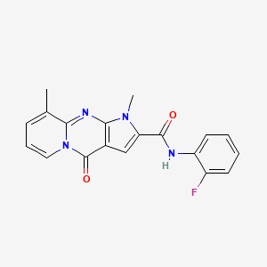 N-(2-fluorophenyl)-1,9-dimethyl-4-oxo-1,4-dihydropyrido[1,2-a]pyrrolo[2,3-d]pyrimidine-2-carboxamide