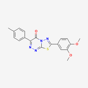 7-(3,4-dimethoxyphenyl)-3-(4-methylphenyl)-4H-[1,3,4]thiadiazolo[2,3-c][1,2,4]triazin-4-one