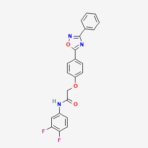 N-(3,4-difluorophenyl)-2-[4-(3-phenyl-1,2,4-oxadiazol-5-yl)phenoxy]acetamide