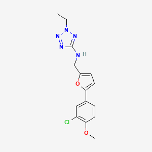 N-{[5-(3-chloro-4-methoxyphenyl)-2-furyl]methyl}-2-ethyl-2H-tetrazol-5-amine