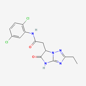 N-(2,5-dichlorophenyl)-2-(2-ethyl-5-oxo-5,6-dihydro-4H-imidazo[1,2-b][1,2,4]triazol-6-yl)acetamide