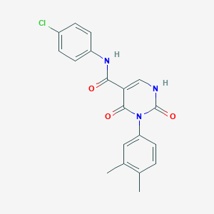 N-(4-chlorophenyl)-3-(3,4-dimethylphenyl)-2,4-dioxo-1,2,3,4-tetrahydropyrimidine-5-carboxamide