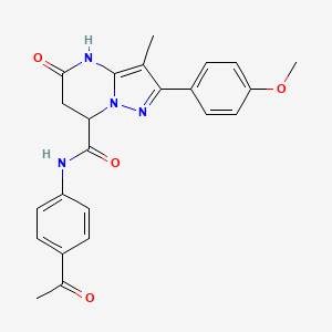 N-(4-acetylphenyl)-5-hydroxy-2-(4-methoxyphenyl)-3-methyl-6,7-dihydropyrazolo[1,5-a]pyrimidine-7-carboxamide