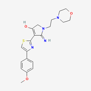 5-amino-4-[4-(4-methoxyphenyl)-1,3-thiazol-2-yl]-1-(2-morpholin-4-ylethyl)-1,2-dihydro-3H-pyrrol-3-one