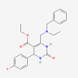 Ethyl 6-{[benzyl(ethyl)amino]methyl}-4-(4-fluorophenyl)-2-oxo-1,2,3,4-tetrahydropyrimidine-5-carboxylate