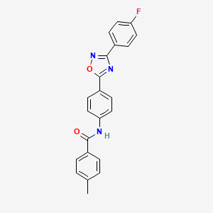 N-{4-[3-(4-fluorophenyl)-1,2,4-oxadiazol-5-yl]phenyl}-4-methylbenzamide