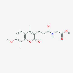 N-[3-(7-methoxy-4,8-dimethyl-2-oxo-2H-chromen-3-yl)propanoyl]glycine