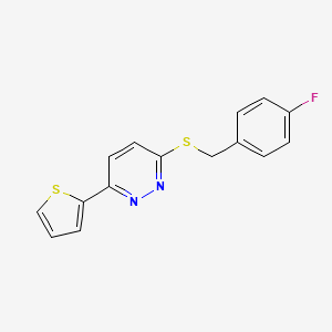 3-((4-Fluorobenzyl)thio)-6-(thiophen-2-yl)pyridazine