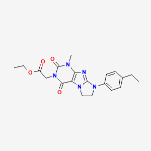 Ethyl 2-[6-(4-ethylphenyl)-4-methyl-1,3-dioxo-7,8-dihydropurino[7,8-a]imidazol-2-yl]acetate