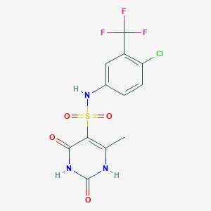 N-[4-chloro-3-(trifluoromethyl)phenyl]-2-hydroxy-4-methyl-6-oxo-1,6-dihydropyrimidine-5-sulfonamide