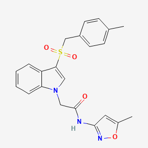 2-(3-((4-methylbenzyl)sulfonyl)-1H-indol-1-yl)-N-(5-methylisoxazol-3-yl)acetamide