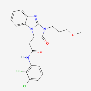 molecular formula C21H20Cl2N4O3 B11293163 N-(2,3-dichlorophenyl)-2-[1-(3-methoxypropyl)-2-oxo-2,3-dihydro-1H-imidazo[1,2-a]benzimidazol-3-yl]acetamide 