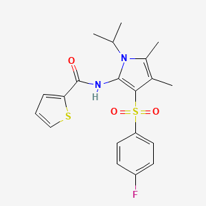 N-{3-[(4-fluorophenyl)sulfonyl]-4,5-dimethyl-1-(propan-2-yl)-1H-pyrrol-2-yl}thiophene-2-carboxamide