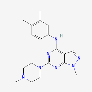 N-(3,4-dimethylphenyl)-1-methyl-6-(4-methylpiperazin-1-yl)-1H-pyrazolo[3,4-d]pyrimidin-4-amine