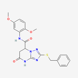 2-(benzylsulfanyl)-N-(2,5-dimethoxyphenyl)-5-oxo-4,5,6,7-tetrahydro[1,2,4]triazolo[1,5-a]pyrimidine-7-carboxamide