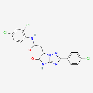 2-[2-(4-chlorophenyl)-5-oxo-5,6-dihydro-4H-imidazo[1,2-b][1,2,4]triazol-6-yl]-N-(2,4-dichlorophenyl)acetamide