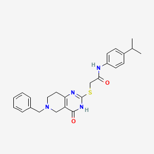 2-((6-benzyl-4-oxo-3,4,5,6,7,8-hexahydropyrido[4,3-d]pyrimidin-2-yl)thio)-N-(4-isopropylphenyl)acetamide