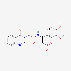 3-(3,4-dimethoxyphenyl)-3-{[(4-oxo-1,2,3-benzotriazin-3(4H)-yl)acetyl]amino}propanoic acid