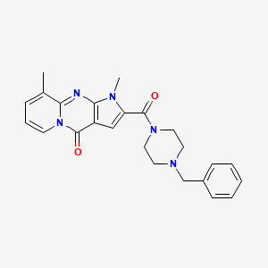 2-[(4-Benzylpiperazino)carbonyl]-1,9-dimethylpyrido[1,2-A]pyrrolo[2,3-D]pyrimidin-4(1H)-one