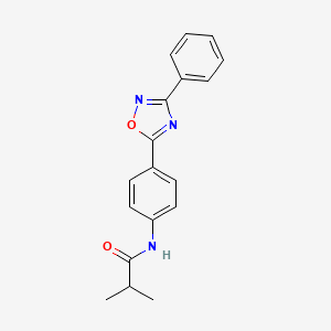 2-methyl-N-[4-(3-phenyl-1,2,4-oxadiazol-5-yl)phenyl]propanamide