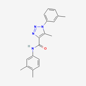 molecular formula C19H20N4O B11293298 N-(3,4-dimethylphenyl)-5-methyl-1-(3-methylphenyl)-1H-1,2,3-triazole-4-carboxamide 