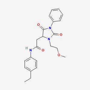 N-(4-ethylphenyl)-2-[3-(2-methoxyethyl)-2,5-dioxo-1-phenylimidazolidin-4-yl]acetamide