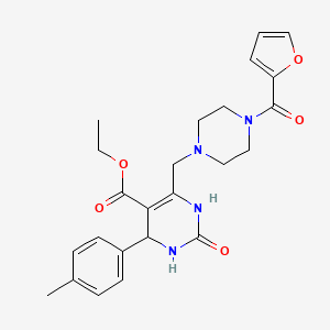 Ethyl 6-{[4-(furan-2-ylcarbonyl)piperazin-1-yl]methyl}-4-(4-methylphenyl)-2-oxo-1,2,3,4-tetrahydropyrimidine-5-carboxylate