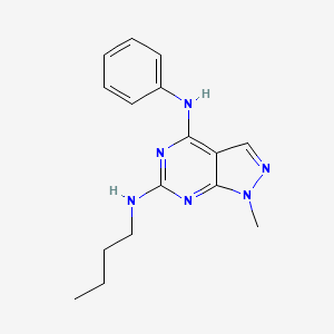 molecular formula C16H20N6 B11293323 N~6~-butyl-1-methyl-N~4~-phenyl-1H-pyrazolo[3,4-d]pyrimidine-4,6-diamine 