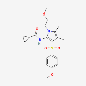 N-{1-(2-methoxyethyl)-3-[(4-methoxyphenyl)sulfonyl]-4,5-dimethyl-1H-pyrrol-2-yl}cyclopropanecarboxamide