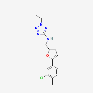 N-{[5-(3-chloro-4-methylphenyl)-2-furyl]methyl}-2-propyl-2H-tetrazol-5-amine