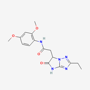 N-(2,4-dimethoxyphenyl)-2-(2-ethyl-5-oxo-5,6-dihydro-4H-imidazo[1,2-b][1,2,4]triazol-6-yl)acetamide