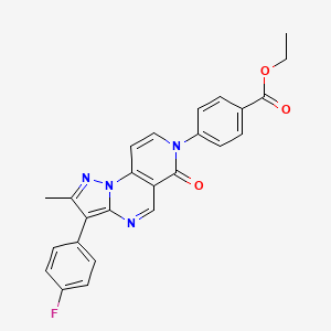 ethyl 4-[3-(4-fluorophenyl)-2-methyl-6-oxopyrazolo[1,5-a]pyrido[3,4-e]pyrimidin-7(6H)-yl]benzoate